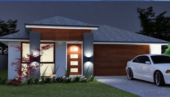 5 Bed Narrow Lot House Plan:232NARA Australian 2 car garage 