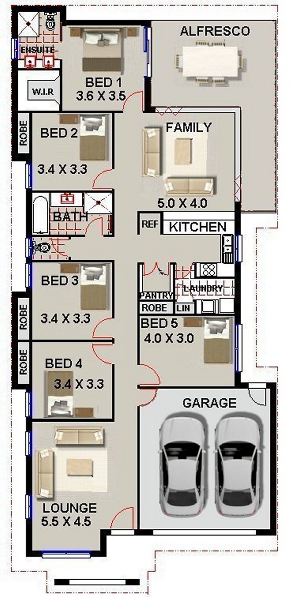 narrow lot floor plans