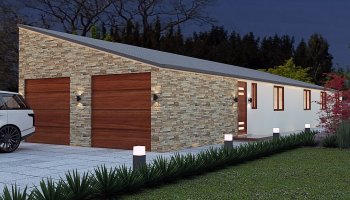 4 Bed | 2 Bath | Narrow Lot House Plan |