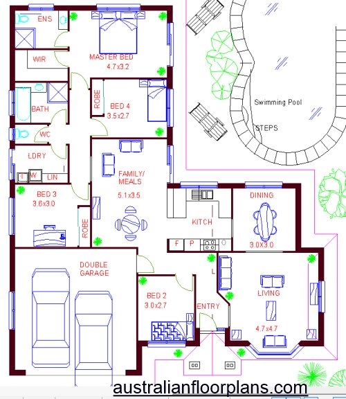 4 Bedroom House Plan