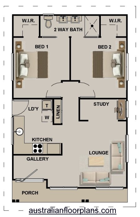 granny flat 2 bedrooms