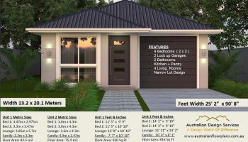 Duplex Hip Roof Narrow Land