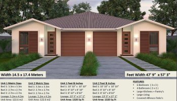 6 Bedroom Duplex Design 248DU : 245.2 m2