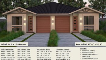 Mid Century 6 Bedroom Duplex Design 