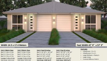 Modern 6 Bedroom Duplex Design 248DU : 245.2 m2