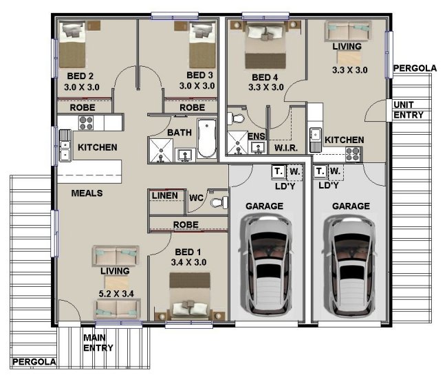 mirror153 Dual Key floor plans Design