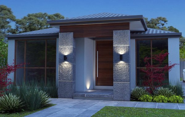 Narrow 4 Bed Room House Plan