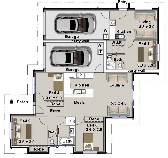 mirror Dual Key floor plans Design