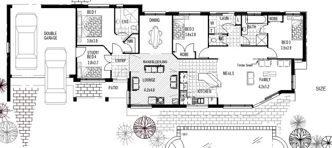 4 narrow Australian Houses