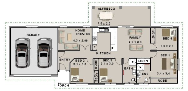 6 Bedroom Townhouse floor plans 