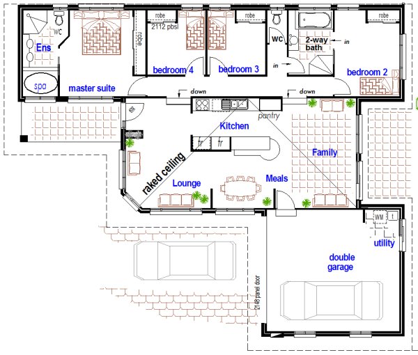 4 bed -split level