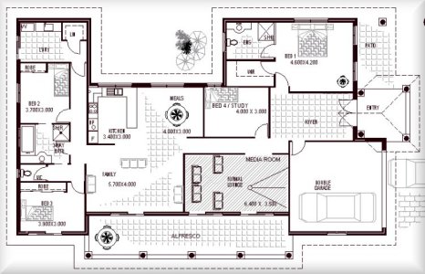 4 Bedroom Home Design Plan