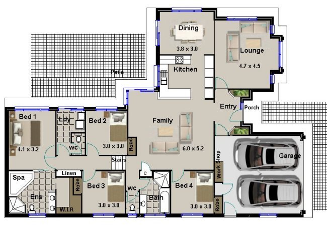 split level house plan