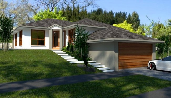 4 Bed Room House Plan for Sloping Land
