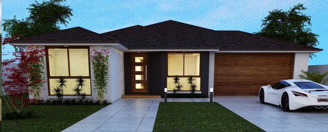 narrow lot 4 bedroom home design