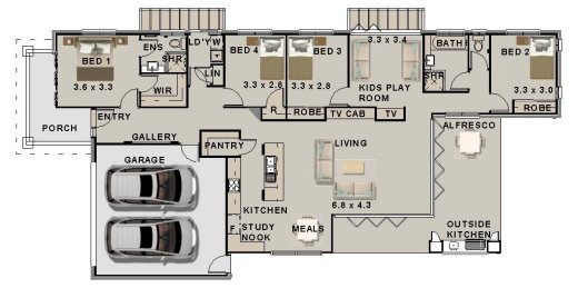 4 Bed + Kids Play Area