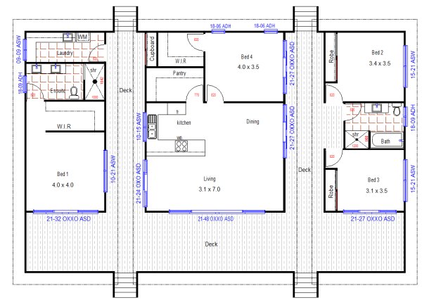 3  bed floor plan