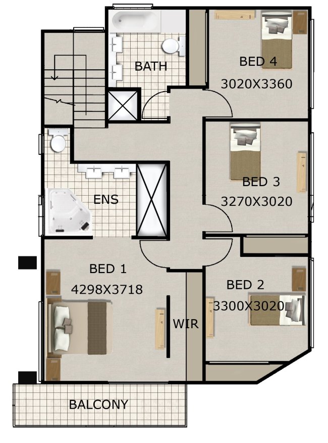 upper levl 4 bed home