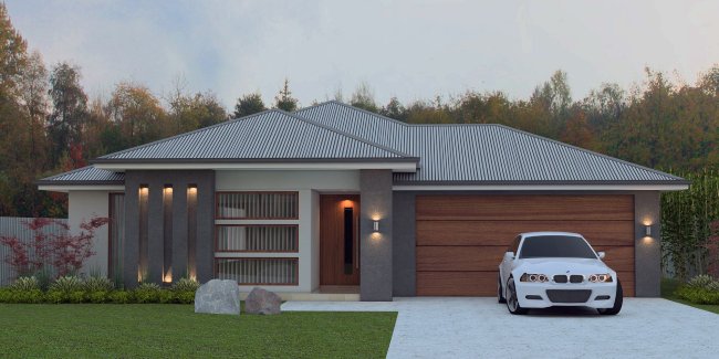 4 bed house plans front modern