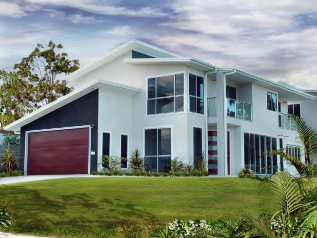 4 Bed Room Narrow Lot House Plan