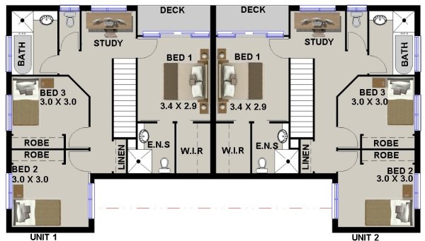 townhouse upper floor