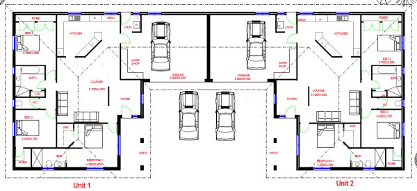 floor plan duplex