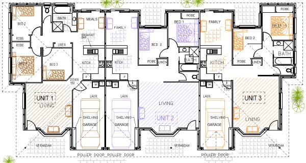 triplex plans