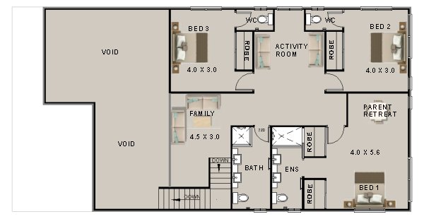 6 Bedroom Townhouse floor plans 
