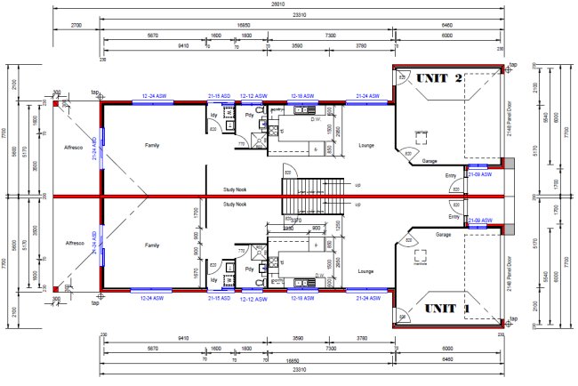 Australian townhouse for sloping land