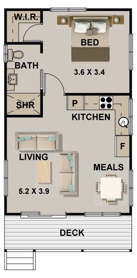 small 1  bedroom house plan