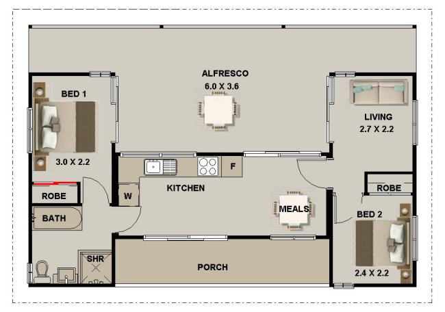 2  Bedroom Shipping Container