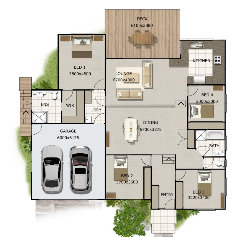 hillside home